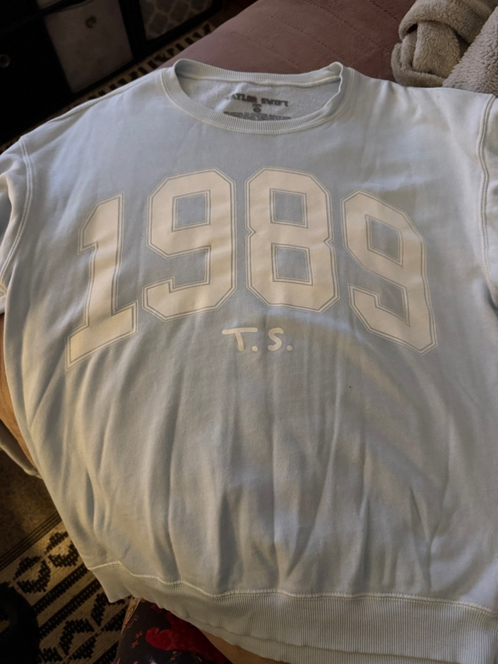 Taylor Swift Light Blue '1989' Crewneck Sweater